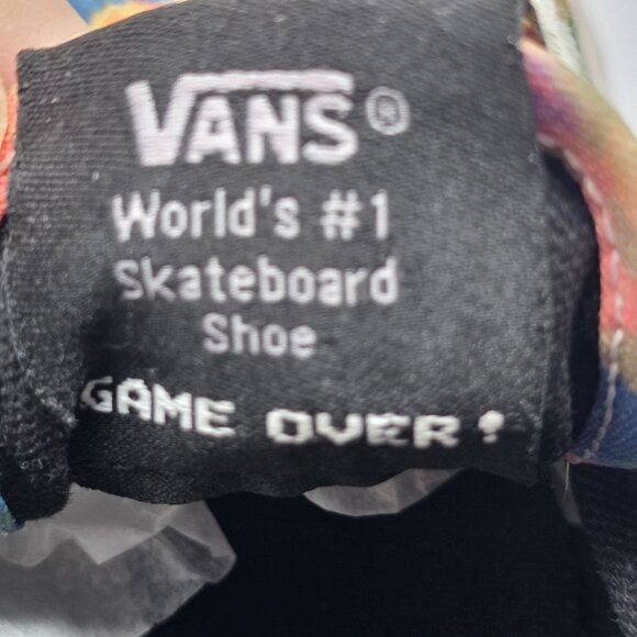 Vans Super Mario Bros "Game Over!" Sneakers Size 7 Mens / 8.5 Womens Canvas Mult - Picture 10 of 11